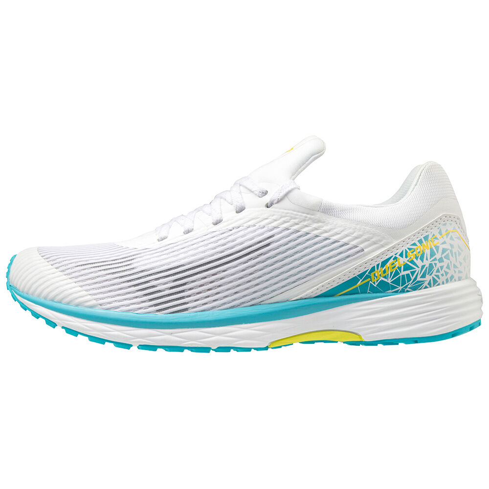 Damske Bezecke Topanky Mizuno Duel Sonic Biele/Modre Vypredaj YKFR34825